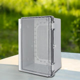 Maxbell Waterproof Electrical Junction Box Workshop Weatherproof Circuit Breaker Box Clear