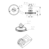 Maxbell Extruder Hot End Gear Kit Replace Practical Sturdy Accessories for TZ x1 x1C