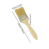 Maxbell Household Paint Brush DIY Wooden Handle Flat Brush for Watercolor Glues Deck 18.5cmx4.5cmx0.9cm