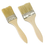 Maxbell Household Paint Brush DIY Wooden Handle Flat Brush for Watercolor Glues Deck 18.5cmx4.5cmx0.9cm