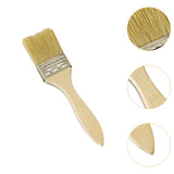 Maxbell Household Paint Brush DIY Wooden Handle Flat Brush for Watercolor Glues Deck 18.5cmx4.5cmx0.9cm