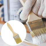 Maxbell Household Paint Brush DIY Wooden Handle Flat Brush for Watercolor Glues Deck 18.5cmx4.5cmx0.9cm
