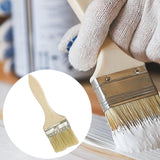 Maxbell Household Paint Brush DIY Wooden Handle Flat Brush for Watercolor Glues Deck 19cmx5.5cmx1cm
