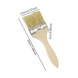 Maxbell Household Paint Brush DIY Wooden Handle Flat Brush for Watercolor Glues Deck 19cmx5.5cmx1cm