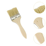 Maxbell Household Paint Brush DIY Wooden Handle Flat Brush for Watercolor Glues Deck 19cmx5.5cmx1cm