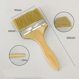 Maxbell Household Paint Brush Wooden Handle DIY Painting Brushes for Stains Oil Deck 20cmx9cmx1.2cm