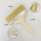 Maxbell 8inch Wooden Handle Art Crafts Supplies Paint Brush for Oil Stains Furniture