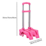 Maxbell Pink Stair Climbing Cart Folding Hand Cart with 6 Wheels for Personal Travel