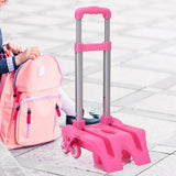 Maxbell Pink Stair Climbing Cart Folding Hand Cart with 6 Wheels for Personal Travel