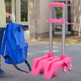 Maxbell Pink Stair Climbing Cart Folding Hand Cart with 6 Wheels for Personal Travel
