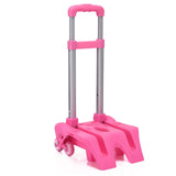 Maxbell Pink Stair Climbing Cart Folding Hand Cart with 6 Wheels for Personal Travel