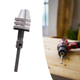 Maxbell Drill Chuck Conversion Tool 3 Jaw Easy to Use Sturdy Drill Head Chuck Adapter 0.3 to 3.4 Silver 2.35 handle