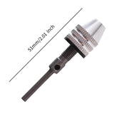 Maxbell Drill Chuck Conversion Tool 3 Jaw Easy to Use Sturdy Drill Head Chuck Adapter 0.3 to 3.4 Silver 2.35 handle