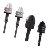 Maxbell Drill Chuck Conversion Tool 3 Jaw Easy to Use Sturdy Drill Head Chuck Adapter 0.3 to 3.4 Silver 2.35 handle