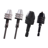 Maxbell Drill Chuck Conversion Tool 3 Jaw Easy to Use Sturdy Drill Head Chuck Adapter 0.3 to 3.4 Silver 2.35 handle