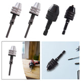 Maxbell Drill Chuck Conversion Tool 3 Jaw Easy to Use Sturdy Drill Head Chuck Adapter 0.3 to 3.4 Silver 2.35 handle