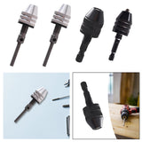 Maxbell Drill Chuck Conversion Tool 3 Jaw Easy to Use Sturdy Drill Head Chuck Adapter 0.3 to 3.4 Silver 2.35 handle