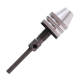 Maxbell Drill Chuck Conversion Tool 3 Jaw Easy to Use Sturdy Drill Head Chuck Adapter 0.3 to 3.4 Silver 2.35 handle
