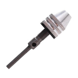 Maxbell Drill Chuck Conversion Tool 3 Jaw Easy to Use Sturdy Drill Head Chuck Adapter 0.3 to 3.4 Silver 2.35 handle