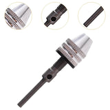 Maxbell Drill Chuck Conversion Tool 3 Jaw Easy to Use Sturdy Drill Head Chuck Adapter 0.3 to 3.4 Silver 2.35 handle