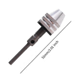 Maxbell Drill Chuck Conversion Tool 3 Jaw Easy to Use Sturdy Drill Head Chuck Adapter 0.3 to 3.4 Silver 3.0 handle