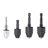Maxbell Drill Chuck Conversion Tool 3 Jaw Easy to Use Sturdy Drill Head Chuck Adapter 0.3 to 3.4 Silver 3.0 handle