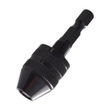 Maxbell Drill Chuck Conversion Tool 3 Jaw Easy to Use Sturdy Drill Head Chuck Adapter 0.3 to 3.6 Black Hex Shank