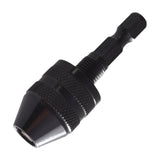 Maxbell Drill Chuck Conversion Tool 3 Jaw Easy to Use Sturdy Drill Head Chuck Adapter 0.3 to 3.6 Black Hex Shank