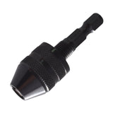 Maxbell Drill Chuck Conversion Tool 3 Jaw Easy to Use Sturdy Drill Head Chuck Adapter 0.3 to 3.6 Black Hex Shank