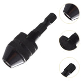Maxbell Drill Chuck Conversion Tool 3 Jaw Easy to Use Sturdy Drill Head Chuck Adapter 0.3 to 3.6 Black Hex Shank