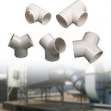 Maxbell 3 Way Elbow Connector Replaces Outlet Ventilation Ducts Tee PVC Pipe Fitting T Shape Dia 10cm