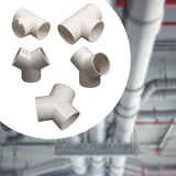 Maxbell 3 Way Elbow Connector Replaces Outlet Ventilation Ducts Tee PVC Pipe Fitting T Shape Dia 10cm