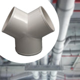 Maxbell 3 Way Elbow Connector Replaces Outlet Ventilation Ducts Tee PVC Pipe Fitting Y Shape Dia 10cm