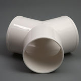 Maxbell 3 Way Elbow Connector Replaces Outlet Ventilation Ducts Tee PVC Pipe Fitting Y Shape Dia 15cm