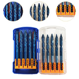Maxbell Crooked Head Eccentric Drill Bit Set Quick Wear Resistant Alloy for Concrete 10pcs 8mm
