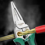 Maxbell Electricians Pliers Gripper Wiring Tools Portable Steel 8 inch Wire Stripper with Electric test