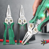 Maxbell Electricians Pliers Gripper Wiring Tools Portable Steel 8 inch Wire Stripper with Electric test