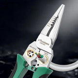 Maxbell Electricians Pliers Gripper Wiring Tools Portable Steel 8 inch Wire Stripper with Electric test