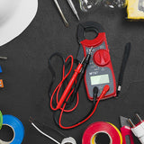 Maxbell Digital Clamp Meter Multimeter Tester Practical Tool Sturdy DC Multimeter Red Black