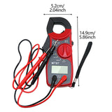 Maxbell Digital Clamp Meter Multimeter Tester Practical Tool Sturdy DC Multimeter Red Black