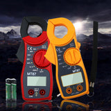 Maxbell Digital Clamp Meter Multimeter Tester Practical Tool Sturdy DC Multimeter Orange Black