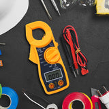 Maxbell Digital Clamp Meter Multimeter Tester Practical Tool Sturdy DC Multimeter Orange Black