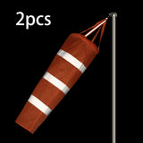 Maxbell 2Pcs Windsock Wind Measurement Sock Wind Indicator for Yard Airport Windsock 0.8 Meter