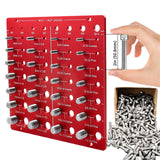 Maxbell Nut and Bolt Thread Checker Square and Metric Bolt Identifier Board