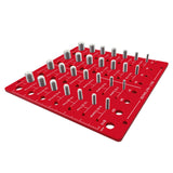 Maxbell Nut and Bolt Thread Checker Square and Metric Bolt Identifier Board