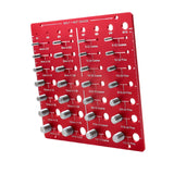 Maxbell Nut and Bolt Thread Checker Square and Metric Bolt Identifier Board