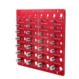 Maxbell Nut and Bolt Thread Checker Square and Metric Bolt Identifier Board