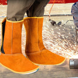 Maxbell Welding Safety Boot Covers 1 Pair High Performance PU Leather Welding Spats