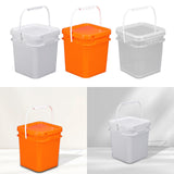 Maxbell 4L Square Bucket Heavy Duty for Construction Car Washing Garage Organization White