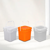 Maxbell 4L Square Bucket Heavy Duty for Construction Car Washing Garage Organization White